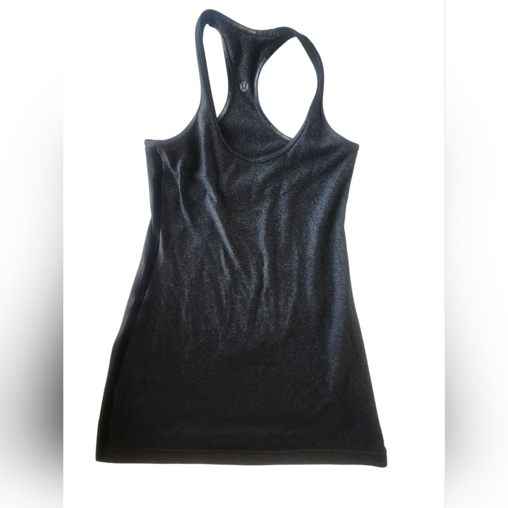 Lululemom Dark Heathered Gray Racerback Tank Top